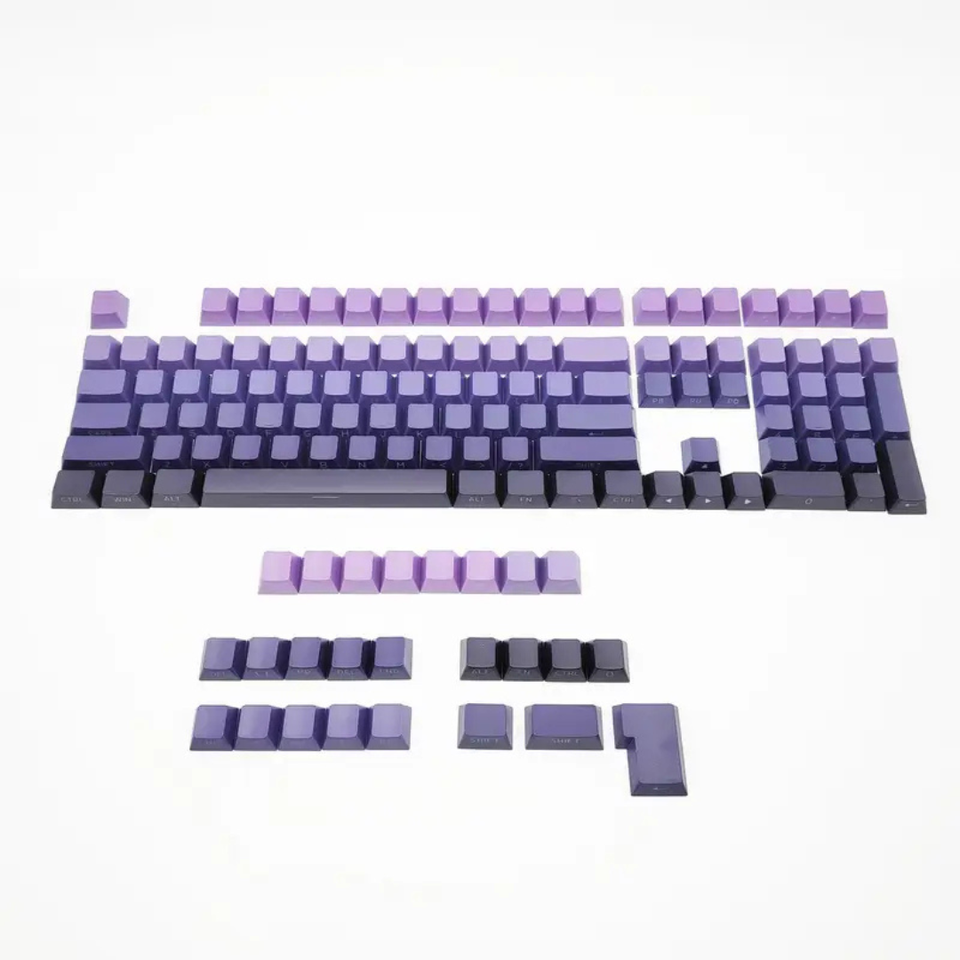 Purple 133 Keycap Set – Side-Engraved, Dual Injection Molded