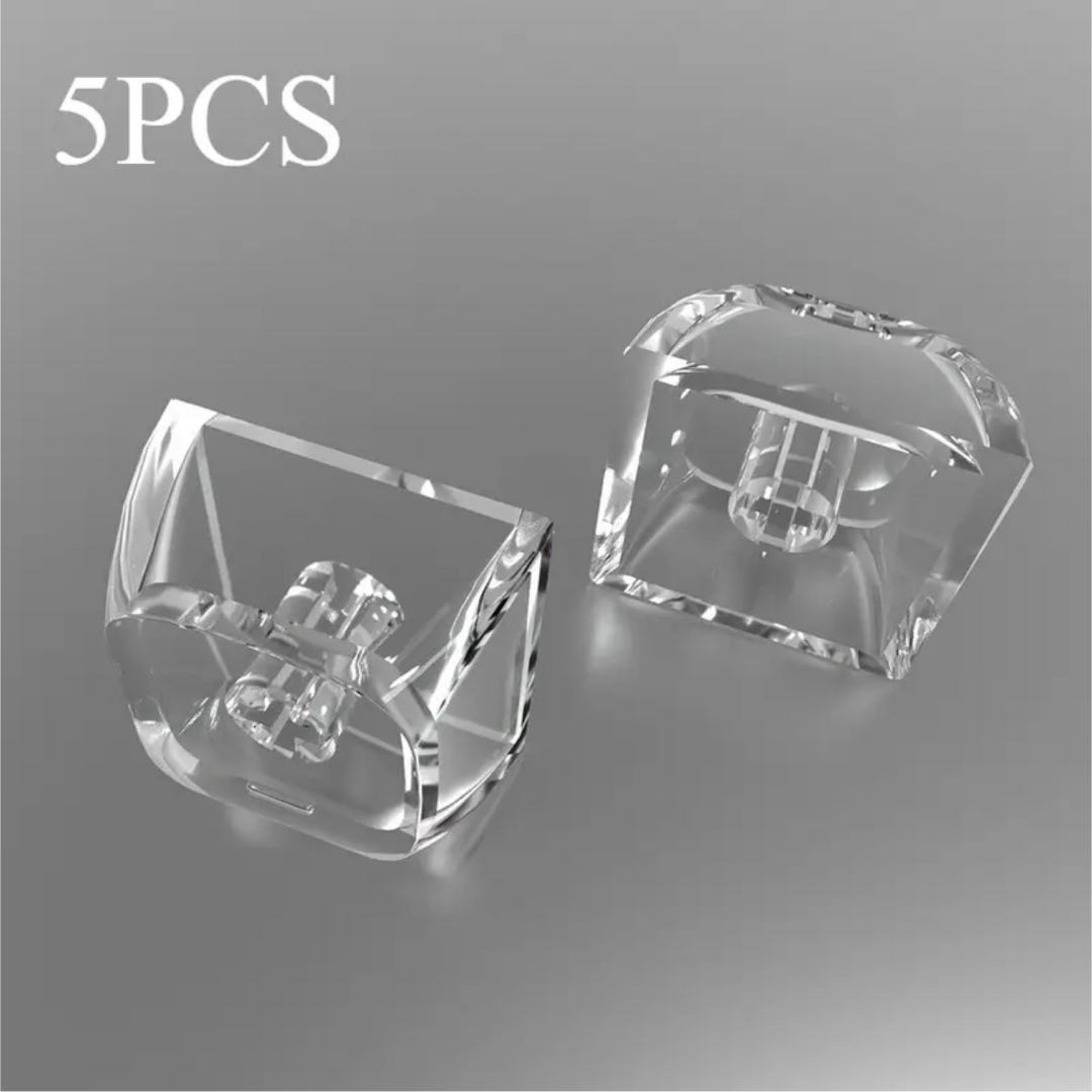 Transparent XDA Keycap Set – Mirror Black PC Material, RGB Backlit - 5pc