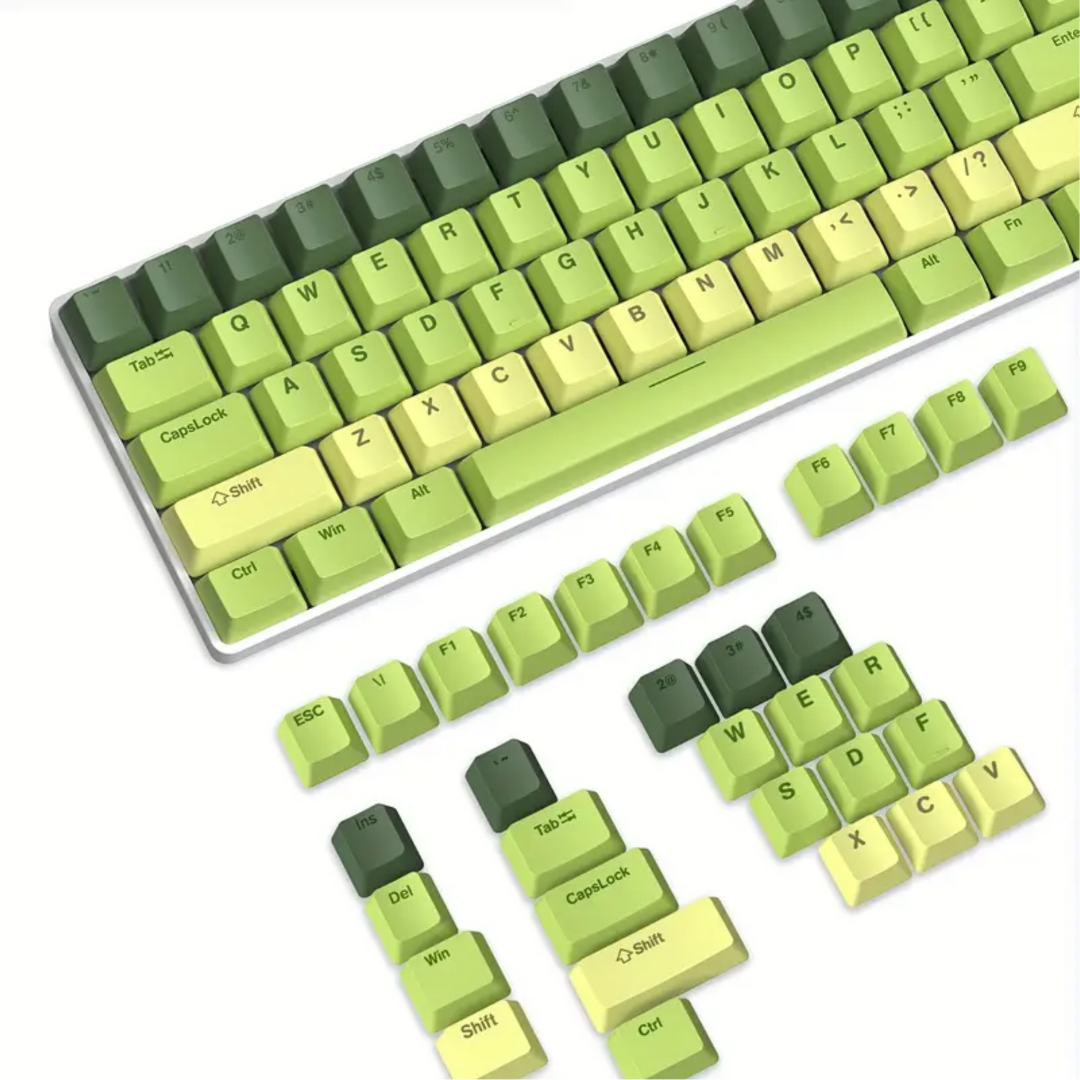 117 Key PBT Keycap Set – Vibrant Neon Colors, OEM Profile