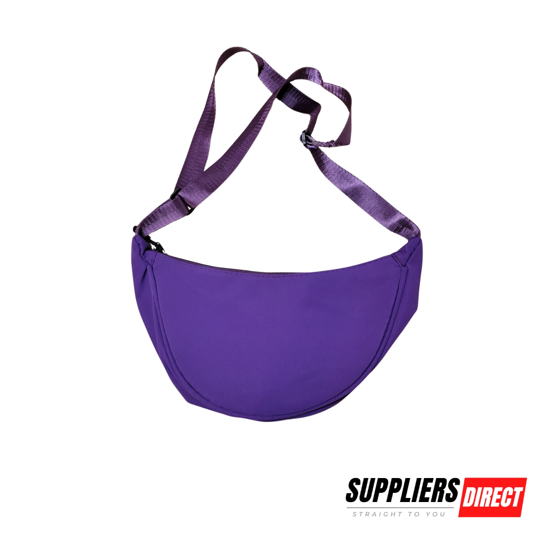 2025 Nylon Casual Crossbody Bag – Blue Lightweight Dumpling Shoulder Tote with Adjustable Strap & Zipper Closure