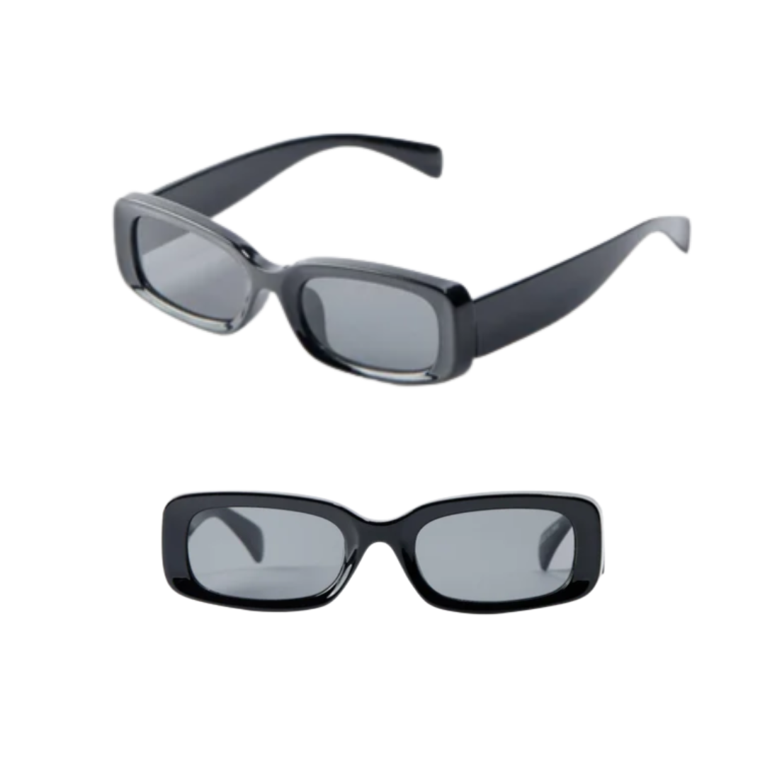 Chunky Rectangular Sunglasses – Bold Plastic Frames for Everyday Style