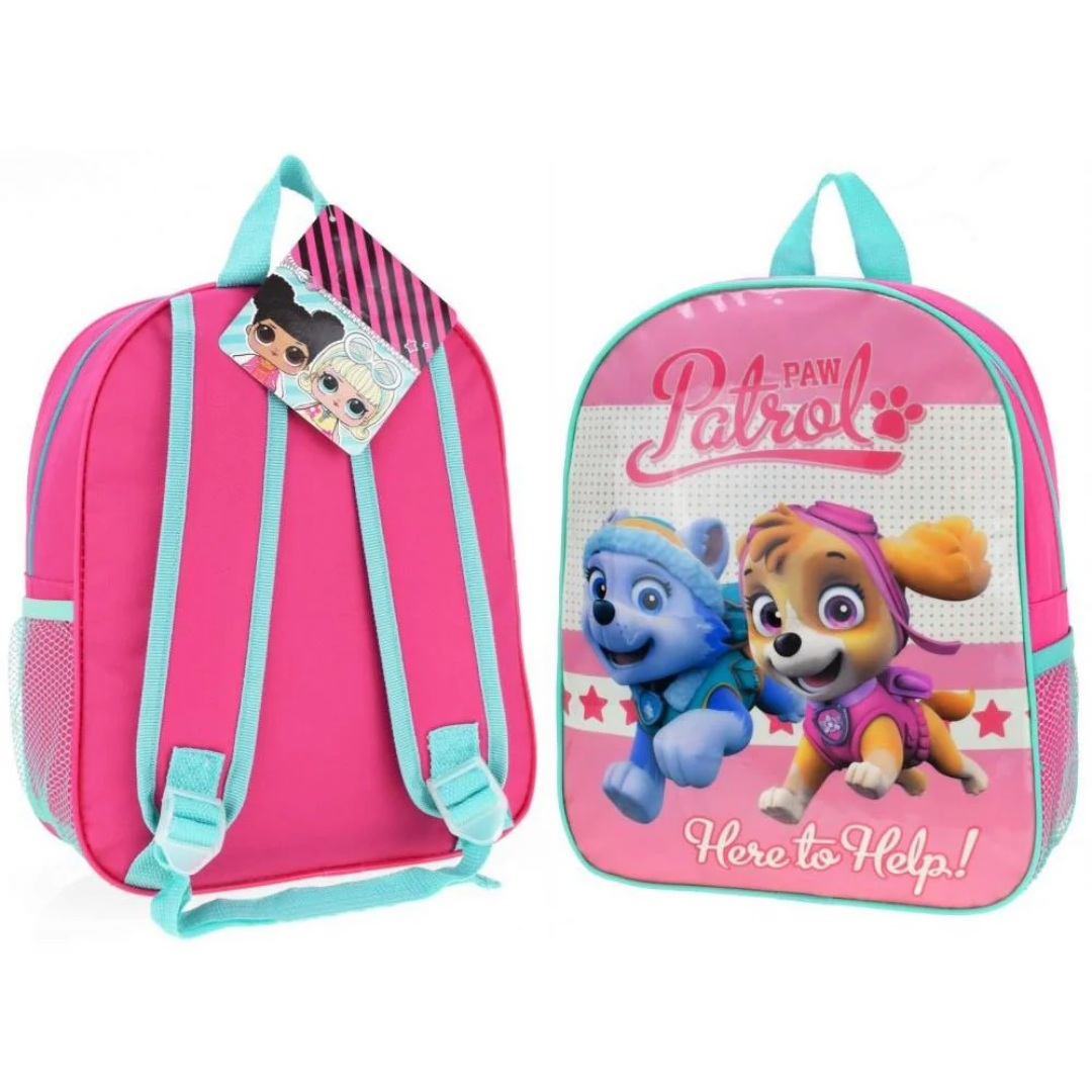 Paw Patrol Skye & Everest Pink Kids Backpack – Girls School & Nursery Bag
