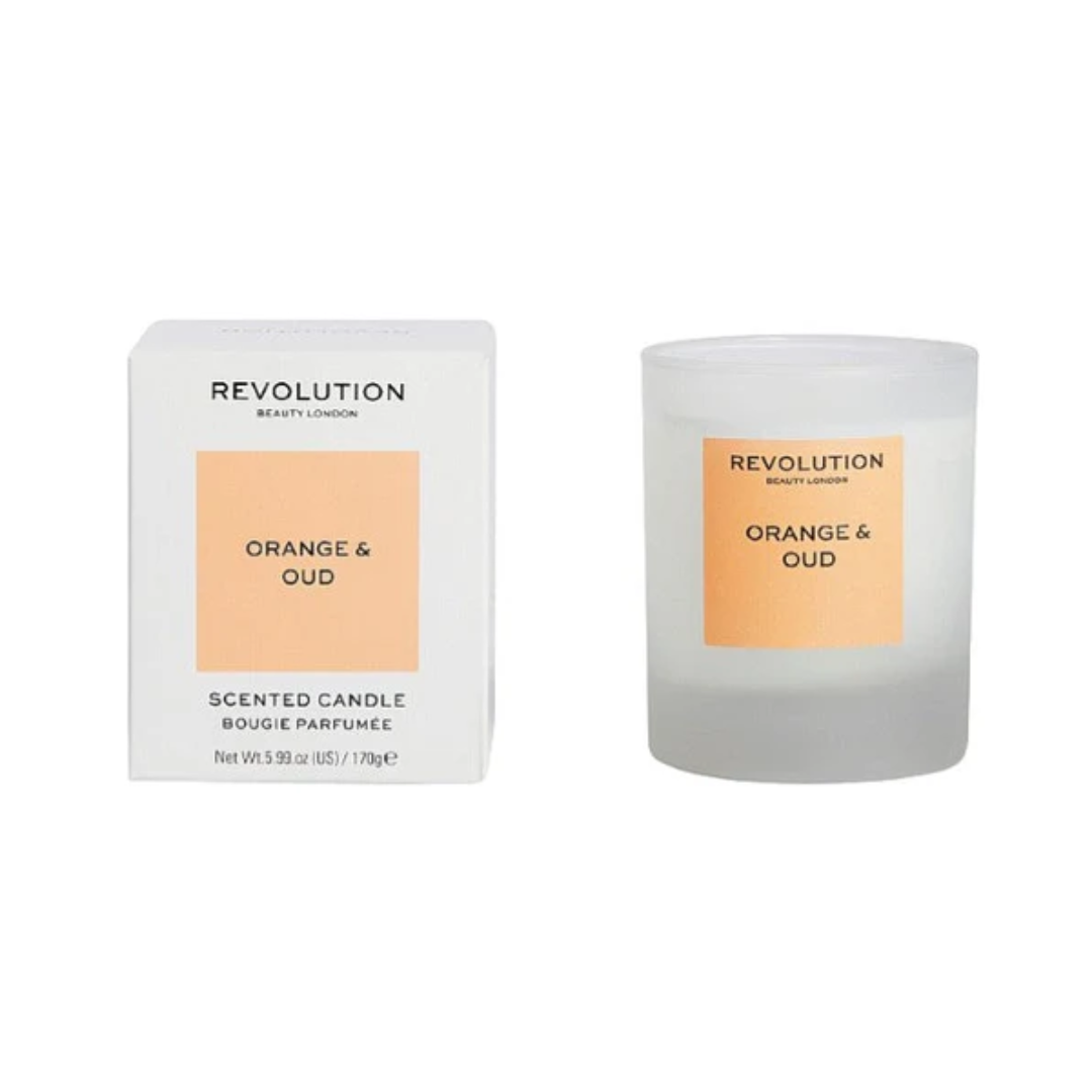 Revolution Beauty Scented Candle – Orange & Oud Luxury Home Fragrance