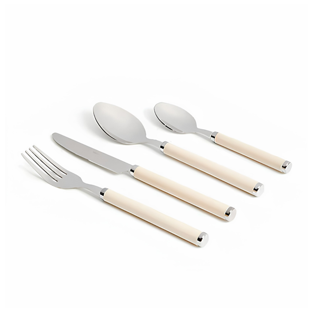 16 Piece M&S Allegro Stainless Steel Cutlery Set Dining Set for 4 Dishwasher Safe Kitchen Tableware Set