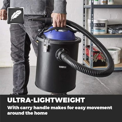 800W Ash Vacuum Cleaner 18L with HEPA Filter Lightweight Ash Hoover