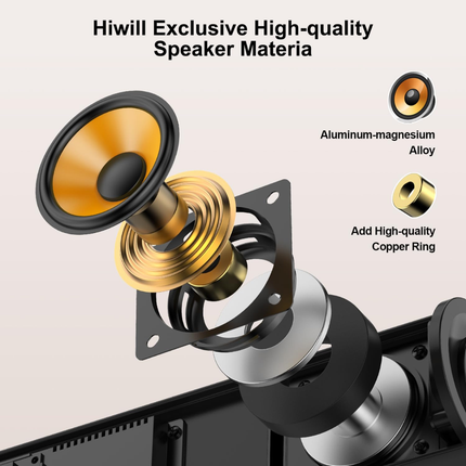 HiElite A21 2.1CH Dolby Atmos Soundbar 200W – Soundbar with Subwoofer, eARC, Bluetooth & Bass Control