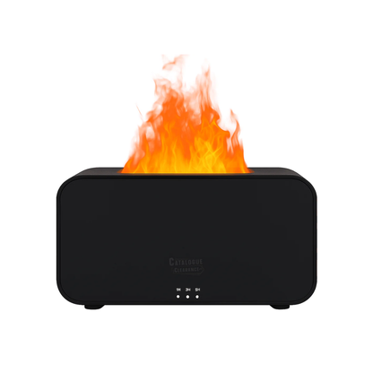 LED Flame Effect Aroma Diffuser – Cool Mist Essential Oil Humidifier with Colour Lighting