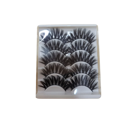 Voluminous 5-Pair False Eyelashes Set – Dramatic Length & Reusable Fluffy Lashes