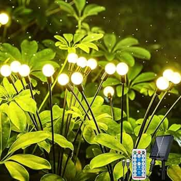 Solar Firefly Swaying Garden Lights (8 Pack) – Remote Control, 8 Lighting Modes & Long Runtime
