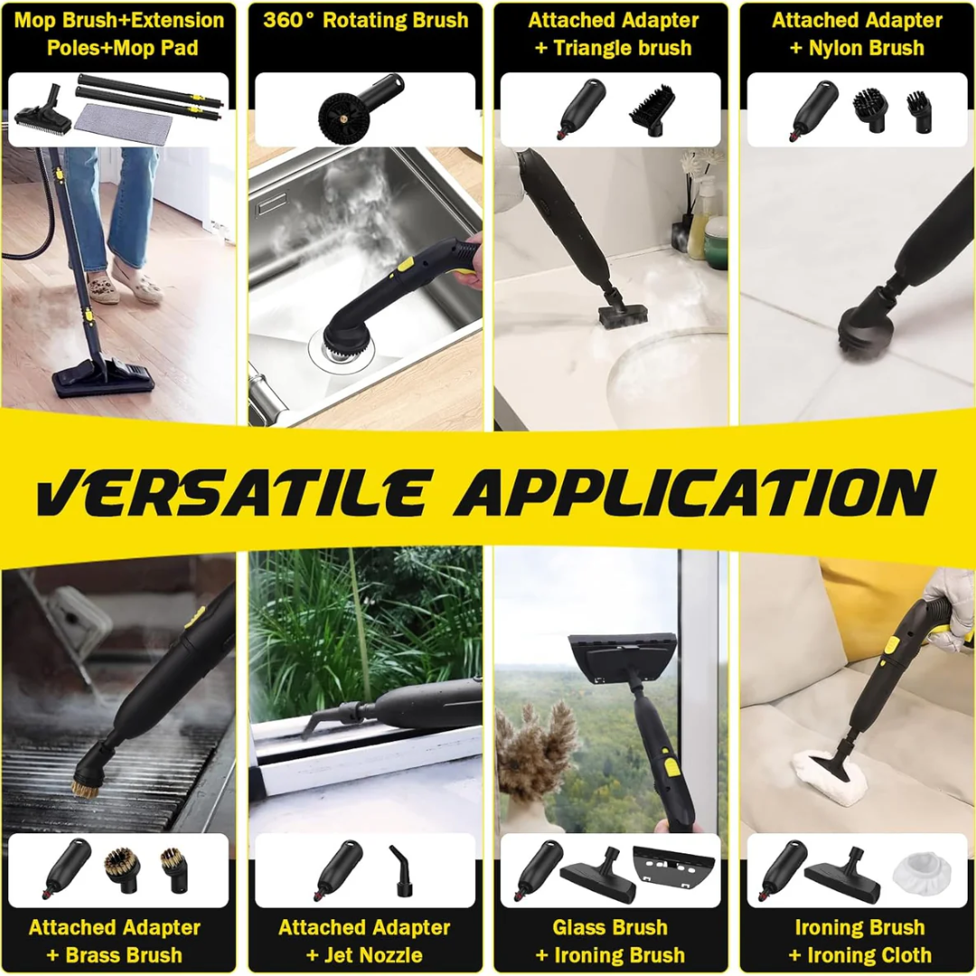 TVD SW-608 Steam Cleaner & Floor Steam Mop with 26 Accessories and 5m Power Cord