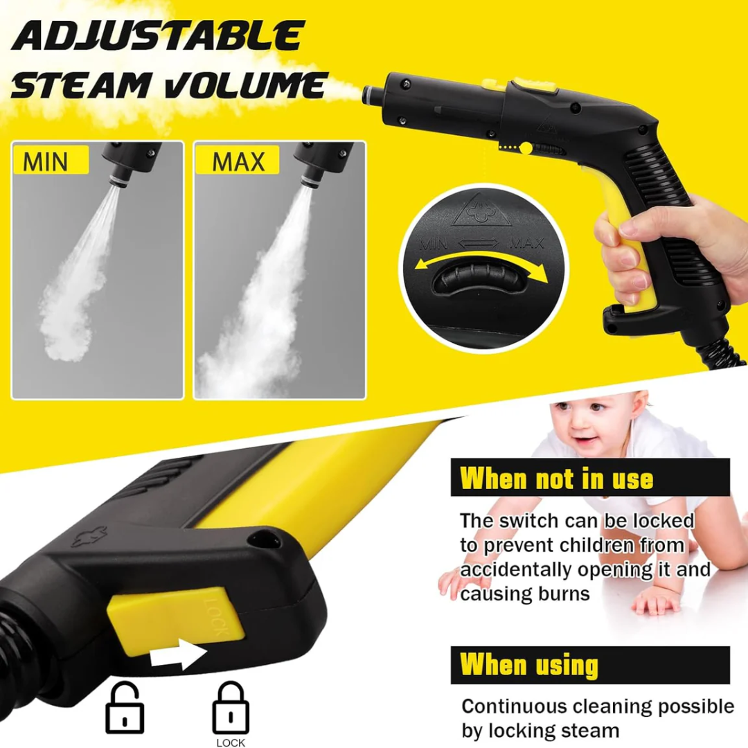 TVD SW-608 Steam Cleaner & Floor Steam Mop with 26 Accessories and 5m Power Cord