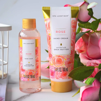 Spa Luxetique 10 Piece Rose Spa Gift Set – Luxury Bath Pamper Set for Women