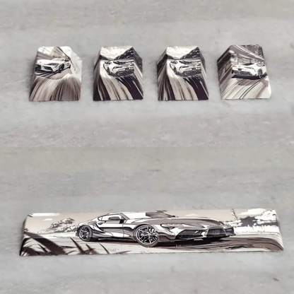 Automotive Theme PBT Keycap Set – 4 R4 + 6.25U Spacebar