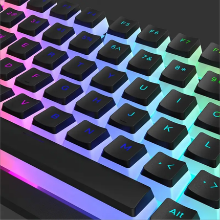 Black Pudding Keycap Set – 130 Keys, Double-Shot ABS, OEM Profile