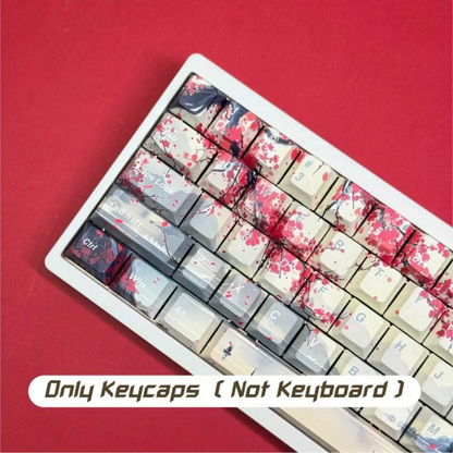 131 Key Ink Painting PBT Keycap Set – Cherry Profile, ANSI Layout