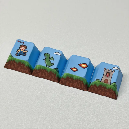 4-Key PBT Keycap Set – Dye-Sublimated, Cherry/Gateron MX Compatible