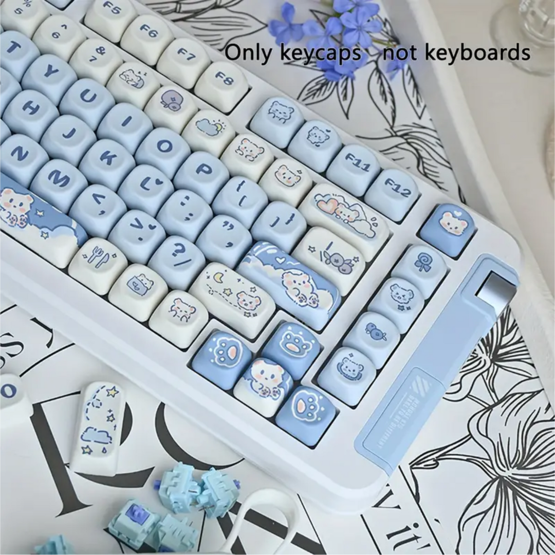 MOA Profile Panda Keycap Set – PBT Material, Multi-Color Design