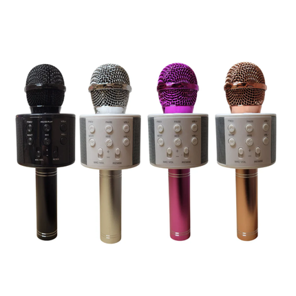 WS-858 Wireless Handheld Microphone – Bluetooth Karaoke Mic with Speaker & Echo Control - 1pc