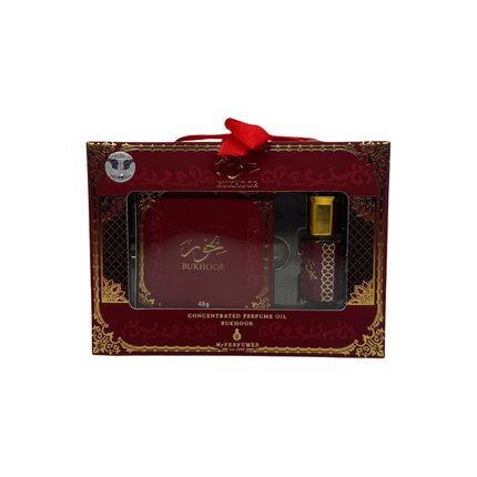 Arabic Bakhoor & Oud Perfume Oil Gift Set – 40g Bakhoor with 6ml Attar Oil