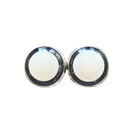 Black & White Magnetic Hijab Pin – Off-White Pattern No-Needle Hijab Fastener