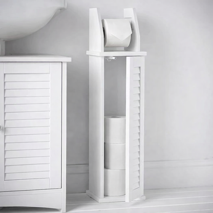 CARME Atlanta 3-Piece Bathroom Furniture Set – White - Under-Sink Cabinet, Wall Mirror Unit & Toilet Roll Holder (OFFER)