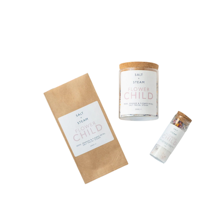 Flower Child Facial Steam Salts – Rose, Orange & Botanical Flower Steam (50G)