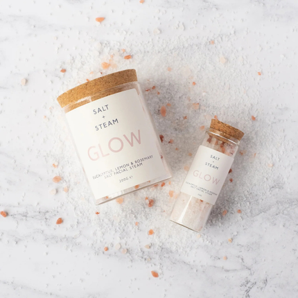 Glow Facial Steam Salts – Eucalyptus, Lemon & Rosemary Skin Detox Steam  (50G)