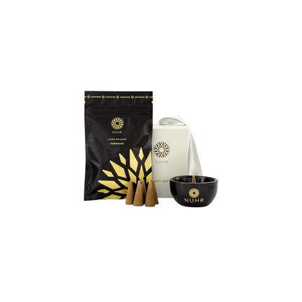 Haramain Incense Cones & Glass Burner Gift Set – Luxury Oud Home Fragrance