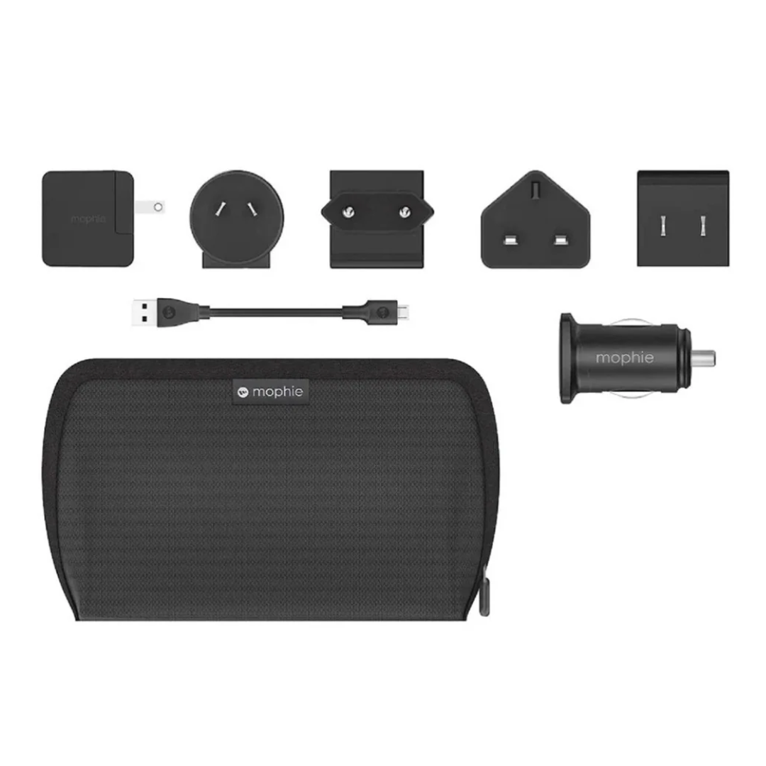 Mophie Charge Stream Global Travel Kit – Universal Qi Wireless Charger with Car Adapter