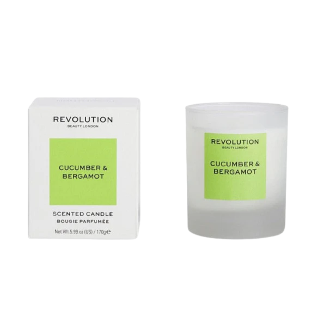 Revolution Beauty Scented Candle – Cucumber & Bergamot Fresh Home Fragrance
