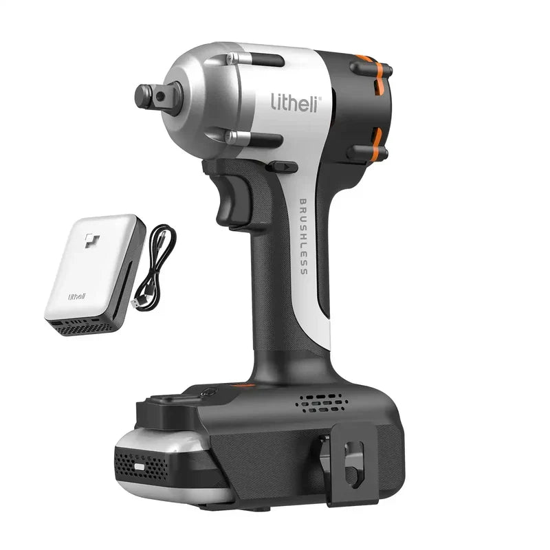 LiTHELi 20V Brushless Cordless Impact Wrench 1/2" – 450Nm with 2.5Ah Battery
