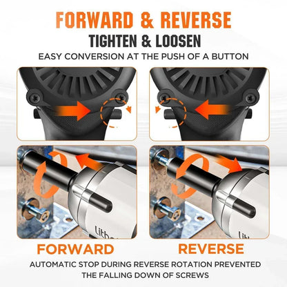LiTHELi 20V Brushless Cordless Impact Wrench 1/2" – 450Nm with 2.5Ah Battery