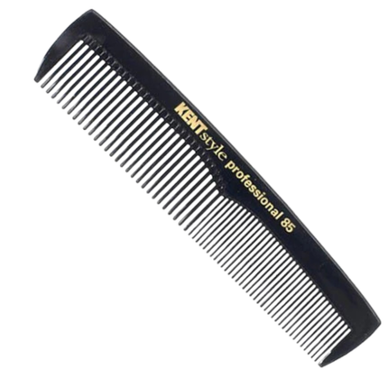 Kent Black Pocket Comb 128mm – Anti Static Coarse & Fine Tooth Men's Comb