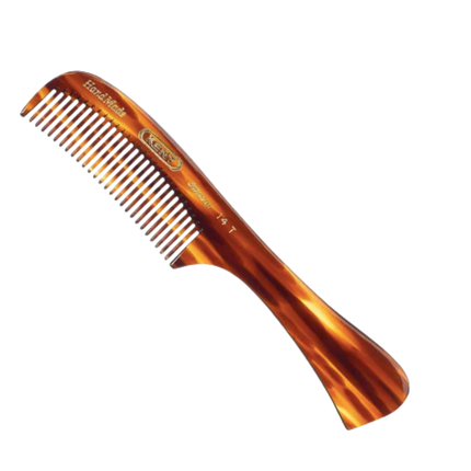 Kent 170mm Handled Rake Comb – Handmade Coarse Hair Detangling Comb