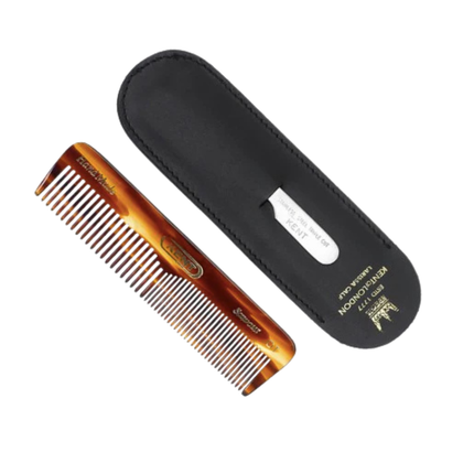 Kent NU19 Pocket Comb Set – Comb with Leather Case & Nail File