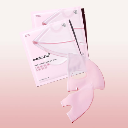 4pc Medicube PDRN Pink Collagen Gel Mask – Hydrating Skin Treatment Mask - Primary Manufactered - Free Delivery