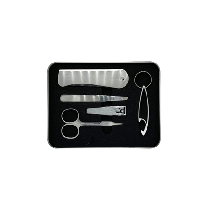 Men’s Survival Grooming Kit – Compact Travel Grooming Set in Metal Storage Case