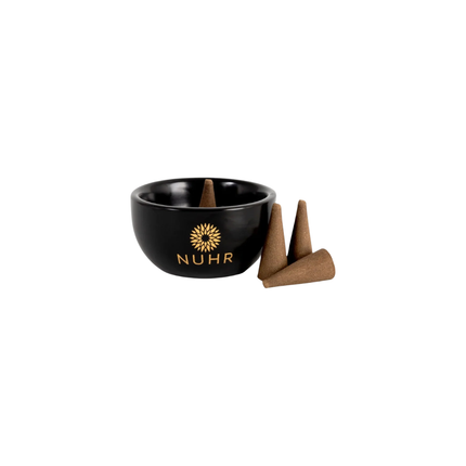 Miraj Incense Cones & Glass Burner Gift Set – Luxury Floral Oud Fragrance