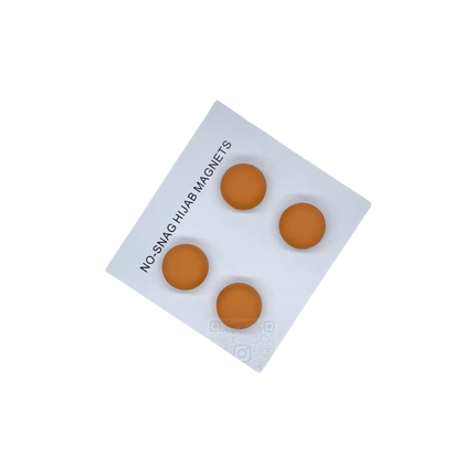 Orange Hijab Magnets – No Snag Magnetic Hijab Pins (Pack of 4)