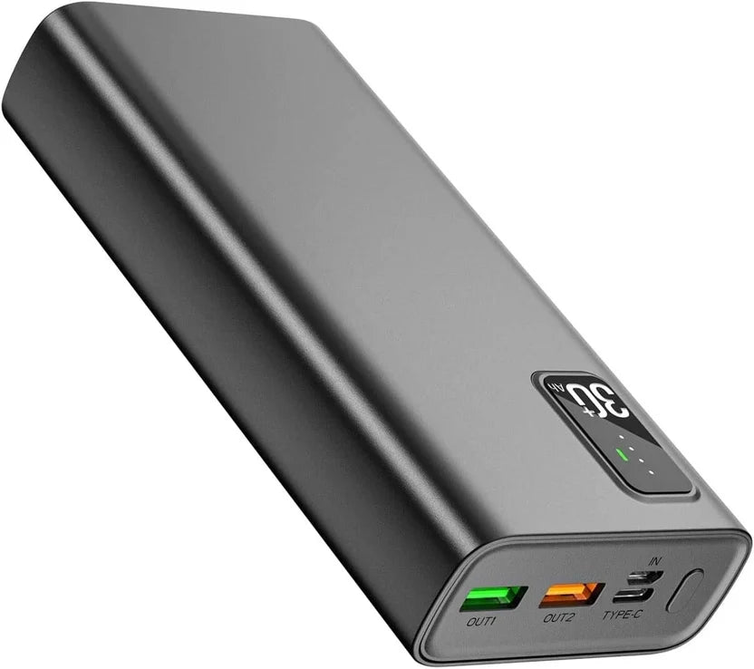 30000mAh Fast Charging Power Bank – 22.5W QC3.0 & 20W USB-C PD