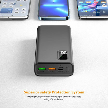 30000mAh Fast Charging Power Bank – 22.5W QC3.0 & 20W USB-C PD