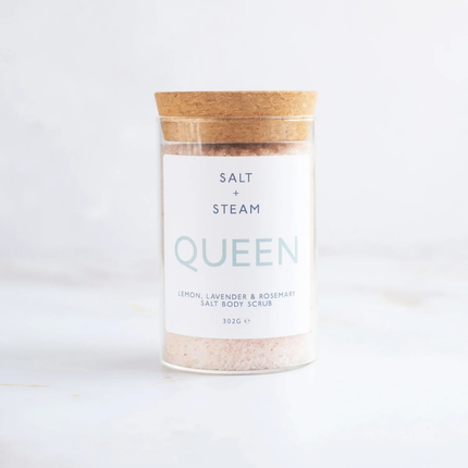 Queen Body Scrub – Lavender, Rosemary & Lemon Exfoliating Salt Scrub  (302G)