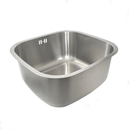 Matteo Compact Stainless Steel Kitchen Sink – Small Single Bowl Silver Basin (410x380x200mm)