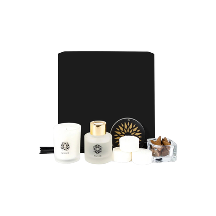 Rose & Oud Mini Home Hamper Gift Set – Diffuser Candle Wax Melts & Cones