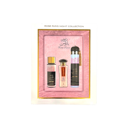Rose Paris Fragrance Gift Set – EDP 100ml, Perfume Mist 250ml & Air Freshener 300ml