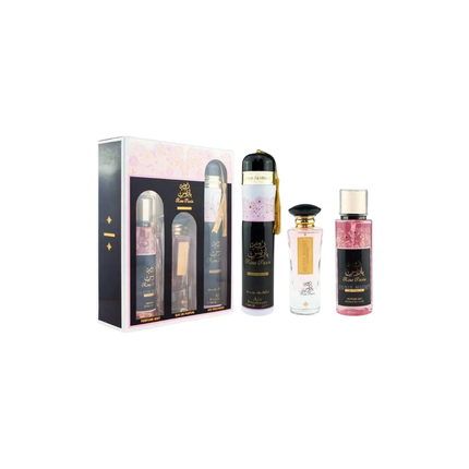 Rose Paris Fragrance Gift Set – EDP 100ml, Perfume Mist 250ml & Air Freshener 300ml