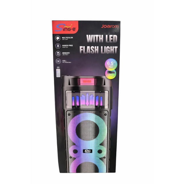 Sing-e Bluetooth Speaker RGB Lights Wireless Mic USB AUX MicroSD