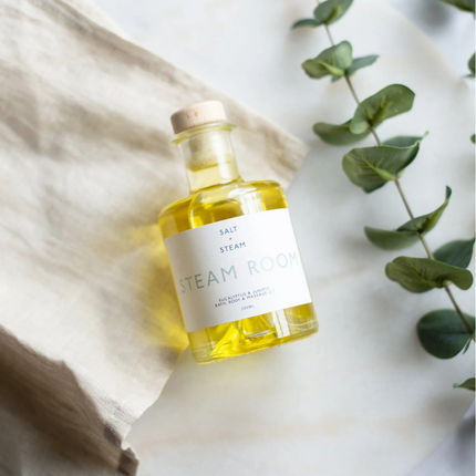 Steam Room Body Oil – Eucalyptus & Juniper Spa Body Oil (200ml)