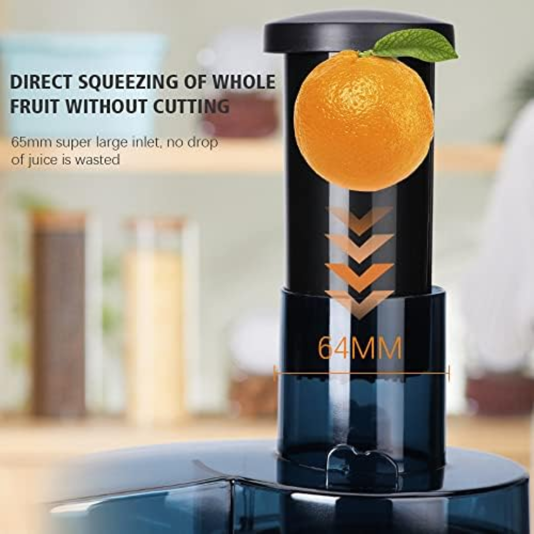 800W Whole Fruit and Vegetable Juicer with 64mm Wide Mouth Chute 2 Speed Juice Extractor Anti Drip Easy Clean Design