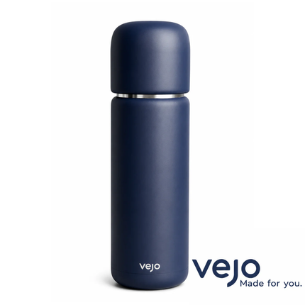 Vejo Portable Travel Blender for Protein Shakes Smoothies & Powders 12oz Rechargeable Personal Mixer Bottle Navy Blue